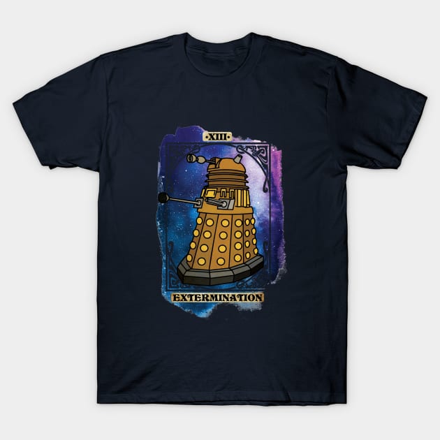 Whovian Tarot: XIII Extermination Dalek T-Shirt by Perpetual Brunch